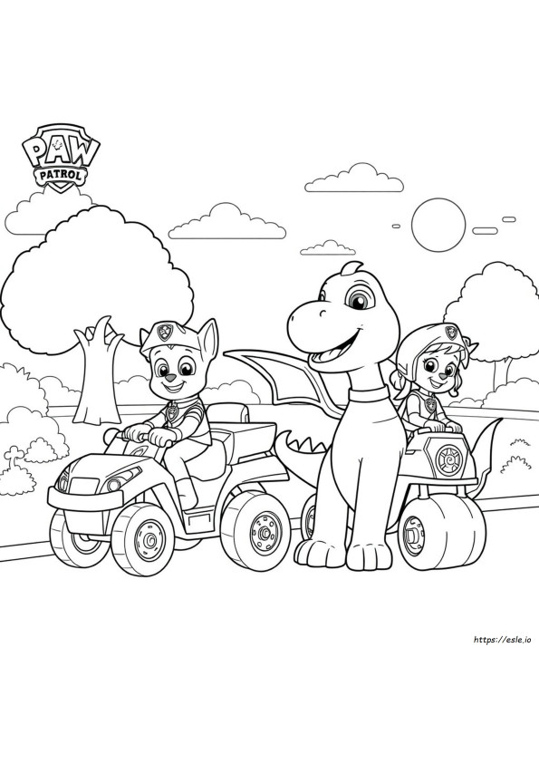 Paw Patrol Dragon Coloring Pages