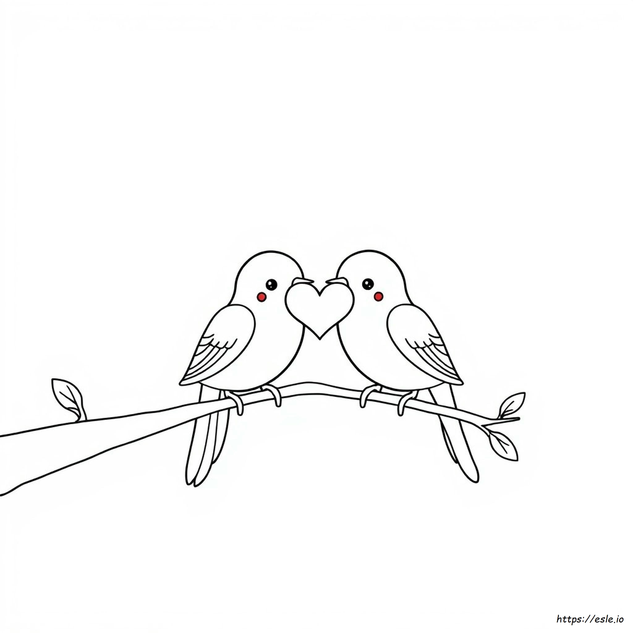 Coloring Pages Of Love Birds