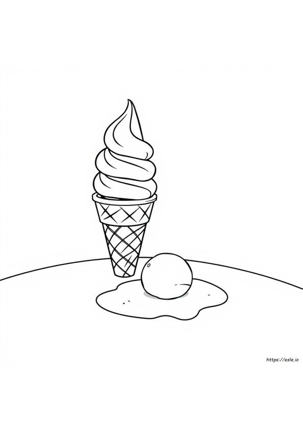 Coloring Ice Cream Clipart Black White