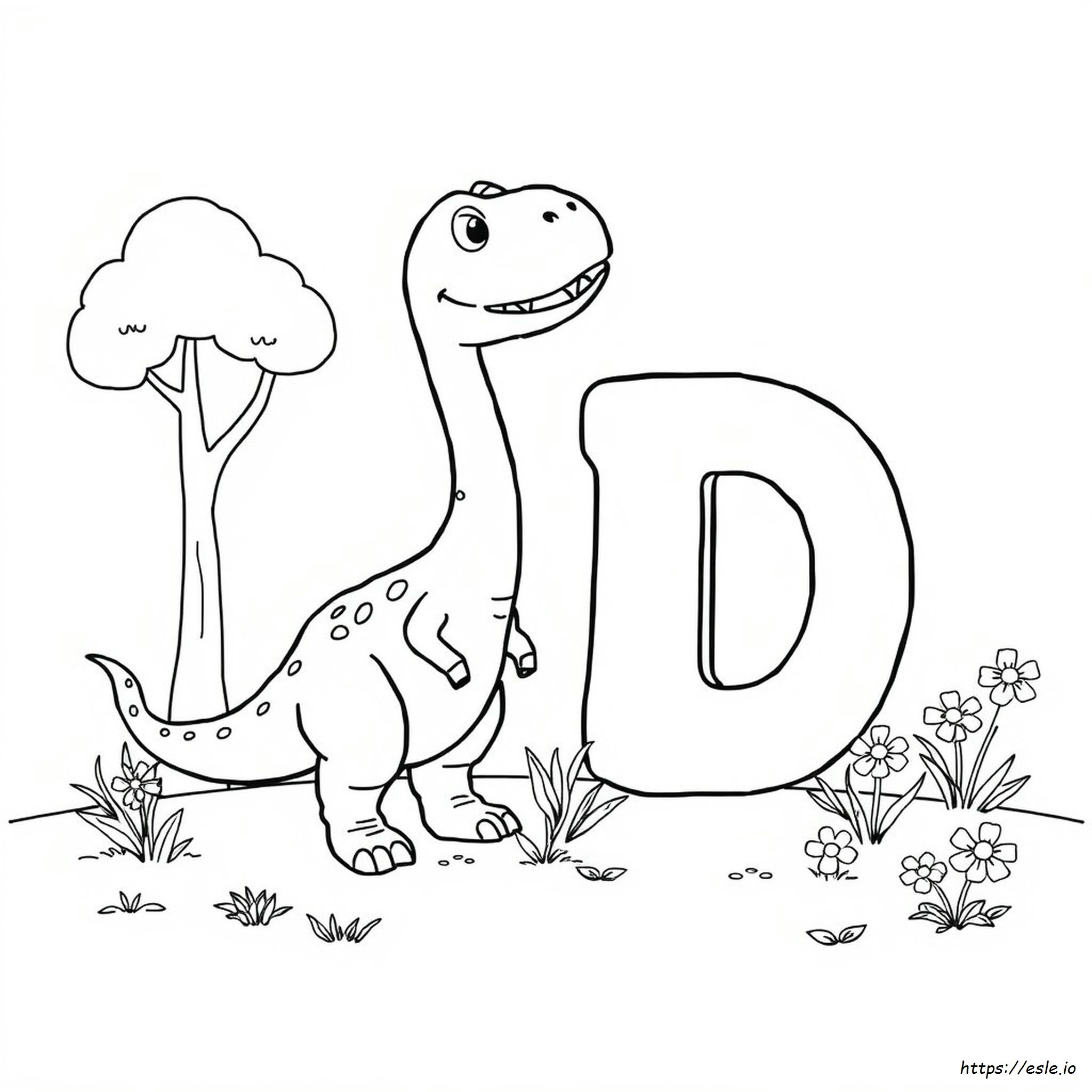 Letter D For Colouring