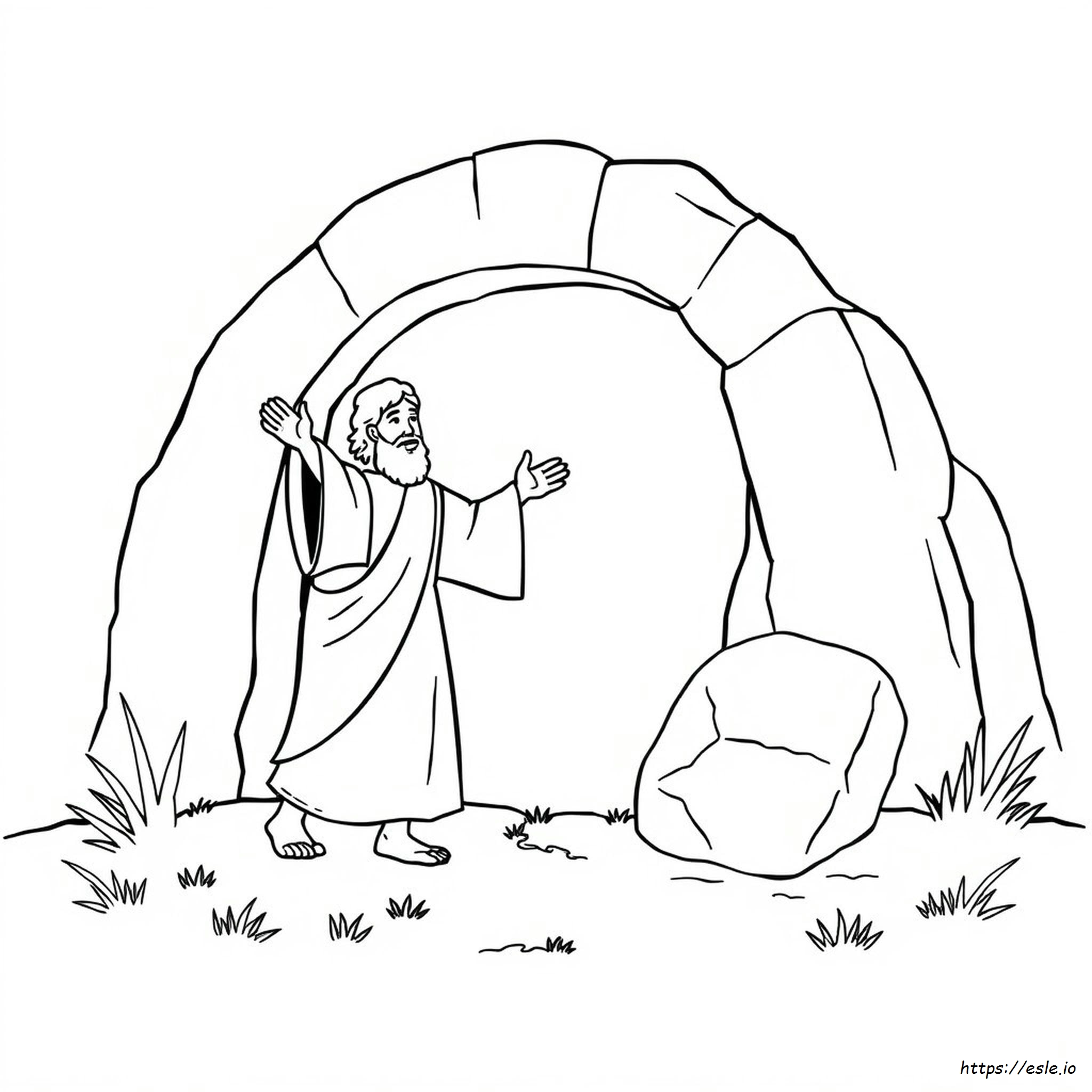 Jesus Empty Tomb Coloring Pages