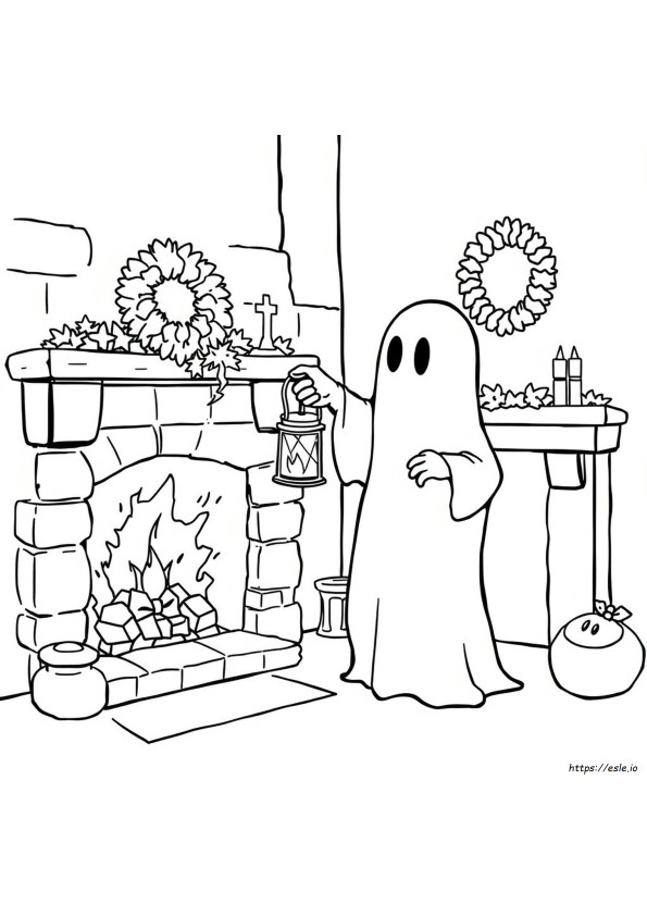 Ghost Of Christmas Past Coloring Page
