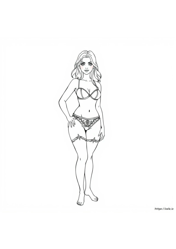 Lingerie Coloring Pages