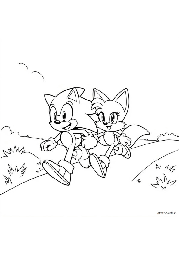 Coloriage Sonic Et Tails