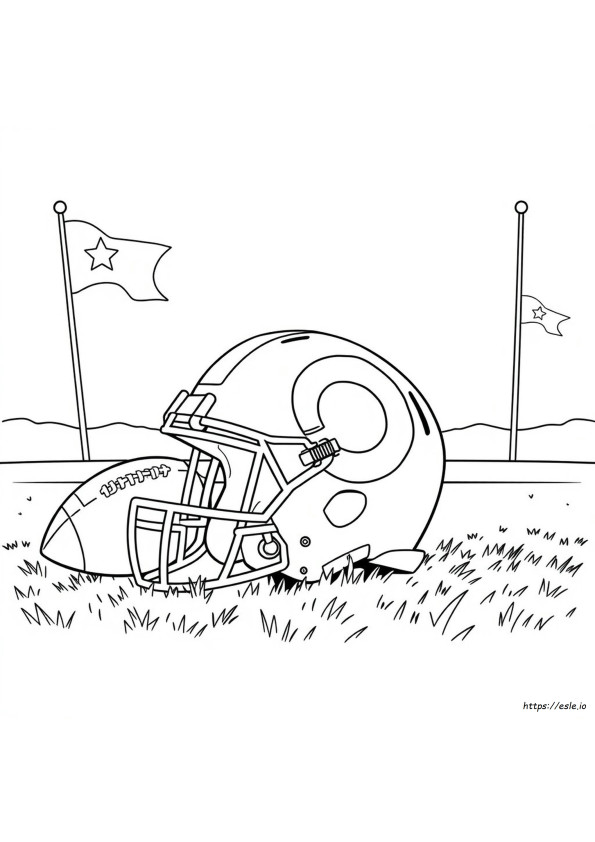 Kolorowanka Hełm La Rams