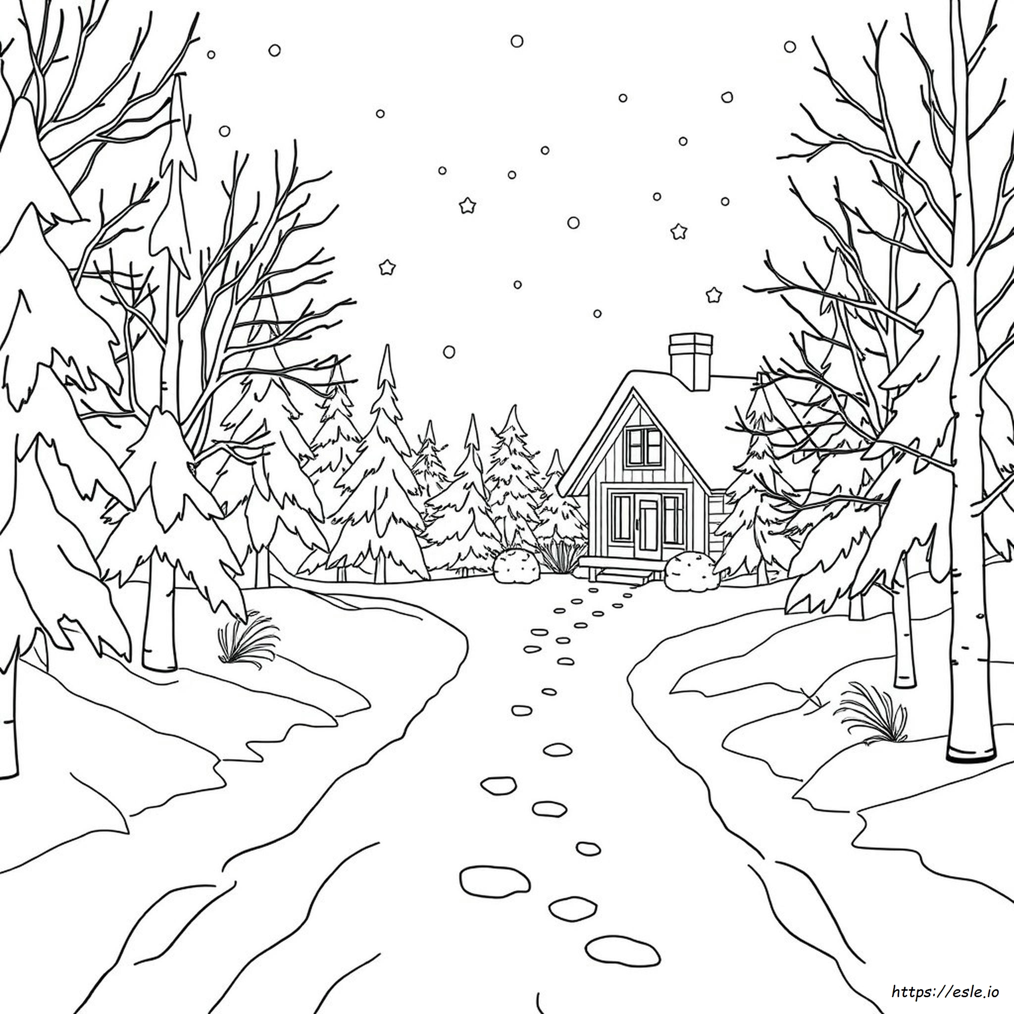 Pretty Winter Coloring Pages For Adults
