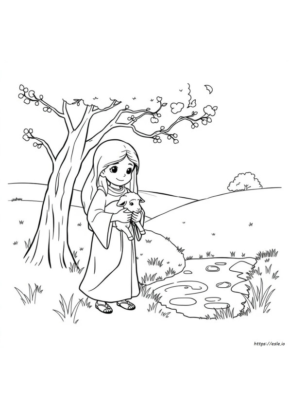 Mary Coloring Page
