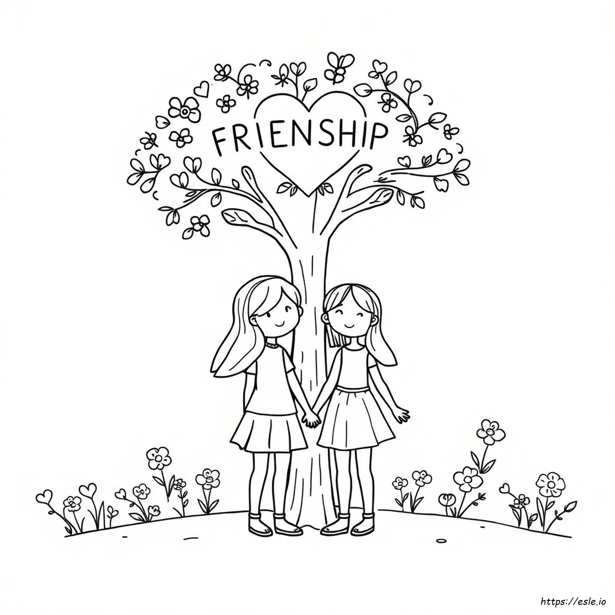 Printable Coloring Printable Friendship Card