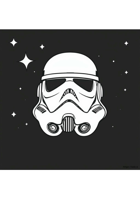 Storm Trooper Helmet Coloring Page