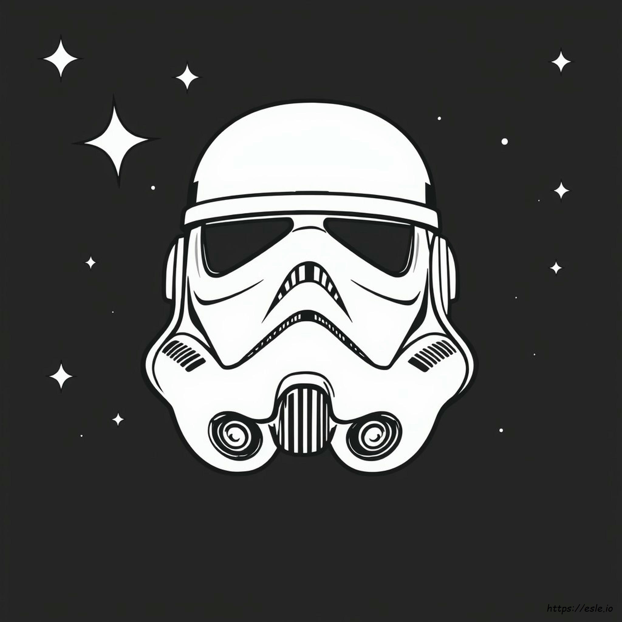 Storm Trooper Helmet Coloring Page