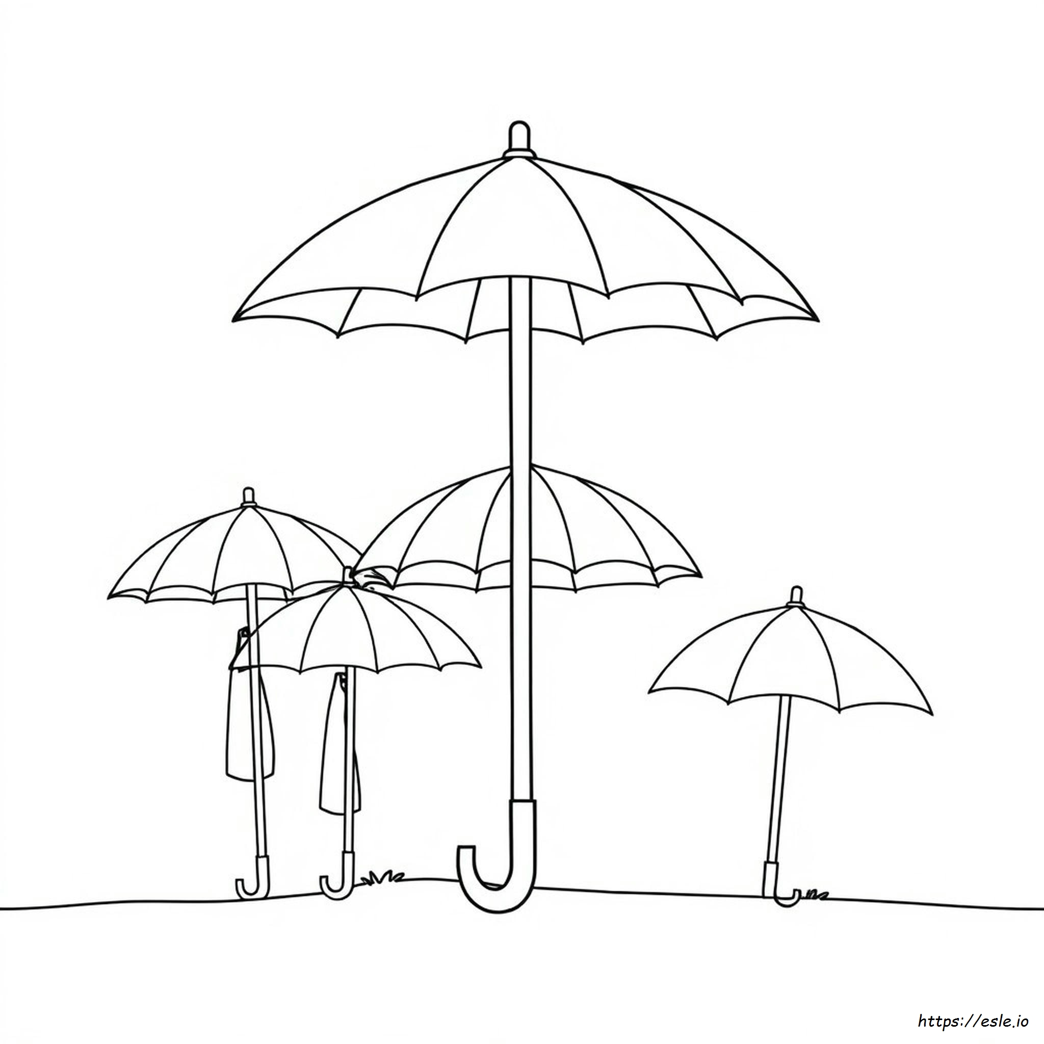 Coloring Page Umbrella Outline