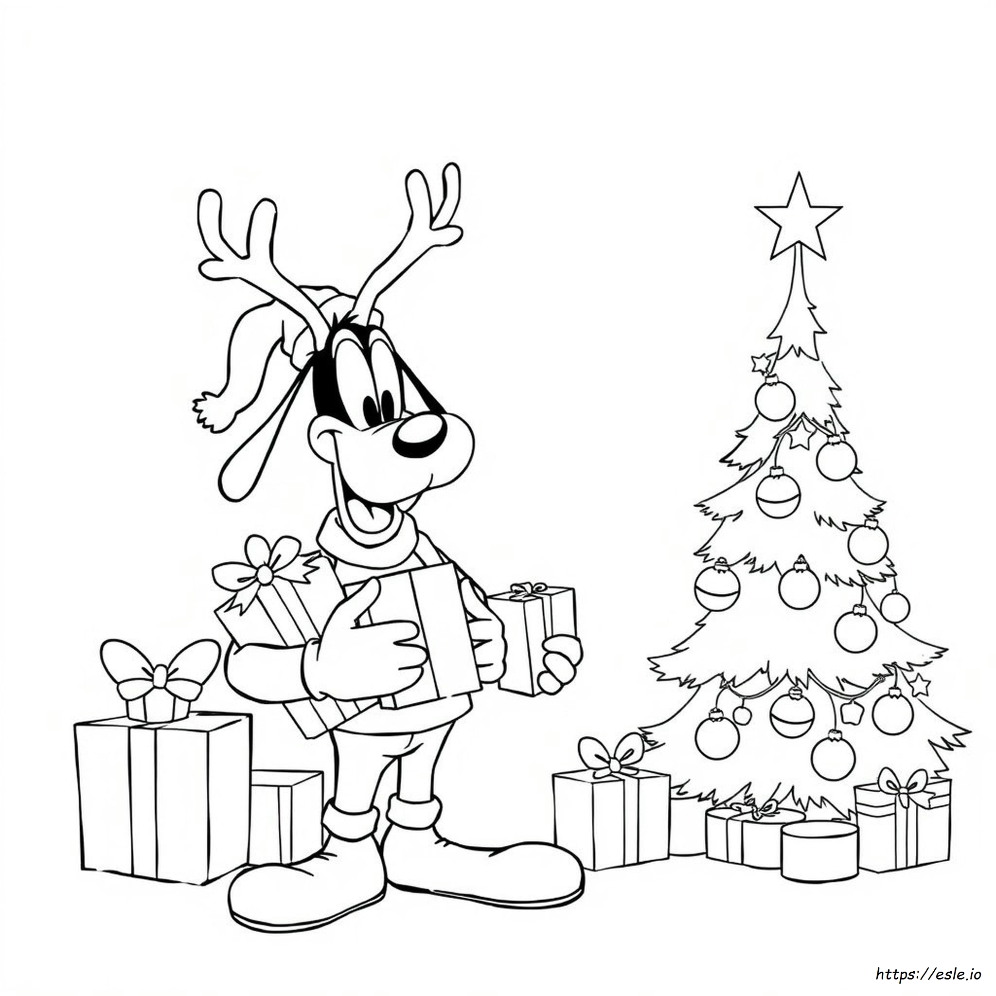 Goofy Christmas Coloring Pages