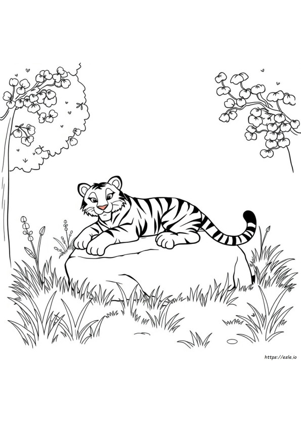 Harimau Kartun Gambar Mewarnai