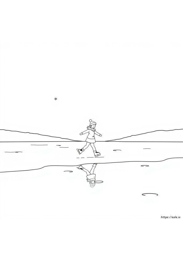 アイススケート ぬりえ