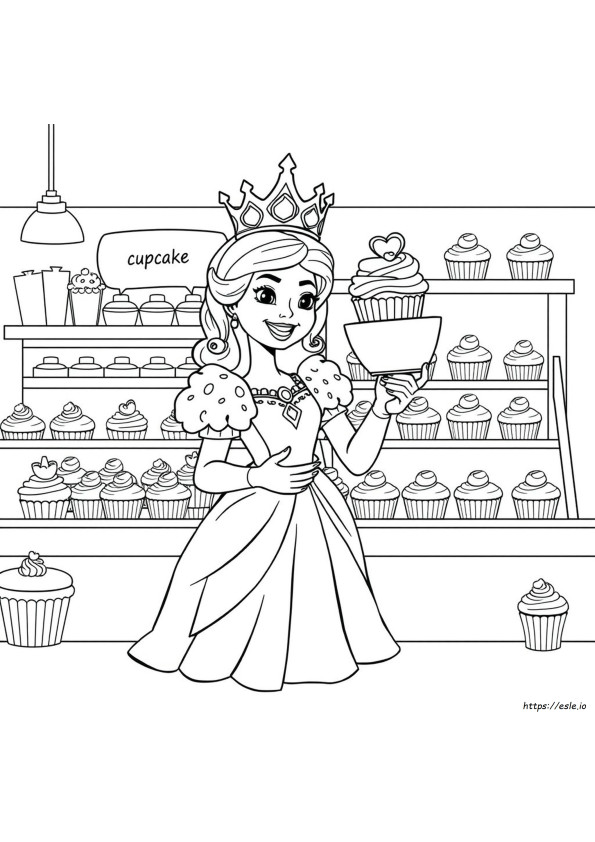Ratu Cupcake Gambar Mewarnai