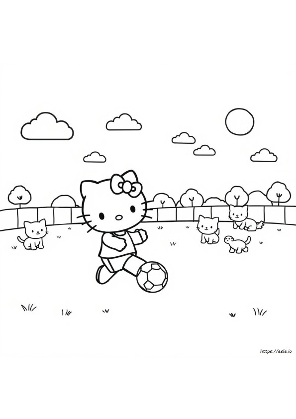 Hello Kitty Sports Coloring Pages