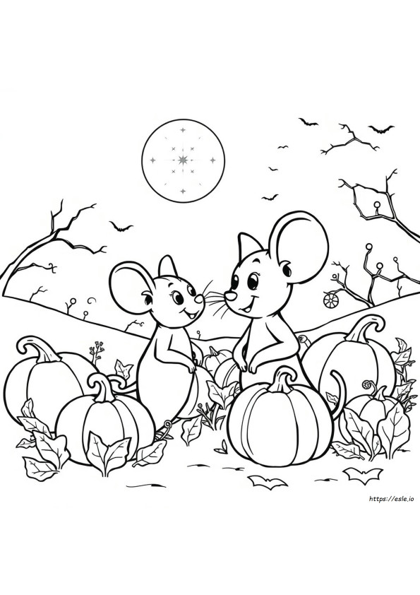 Halloween Mouse Coloring Pages