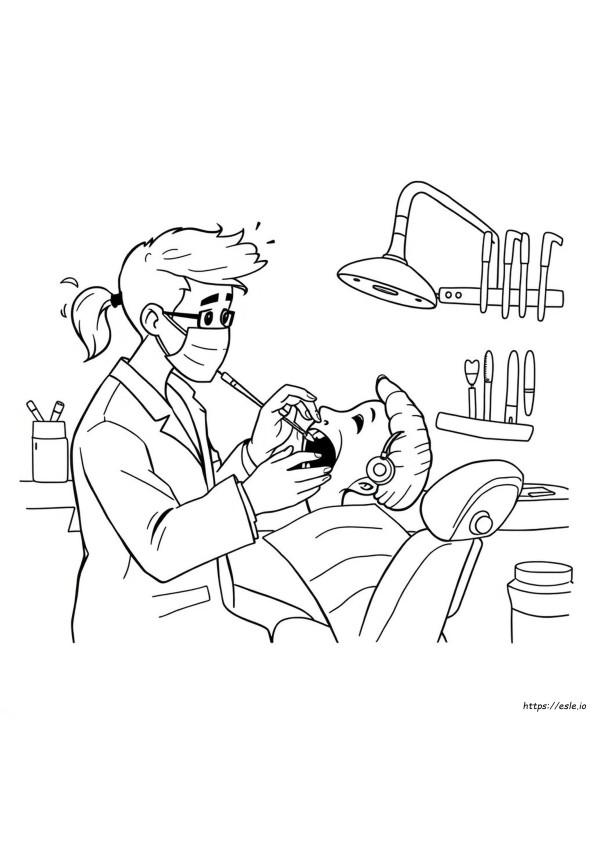 Páginas Para Colorear De Dentistas Gratis