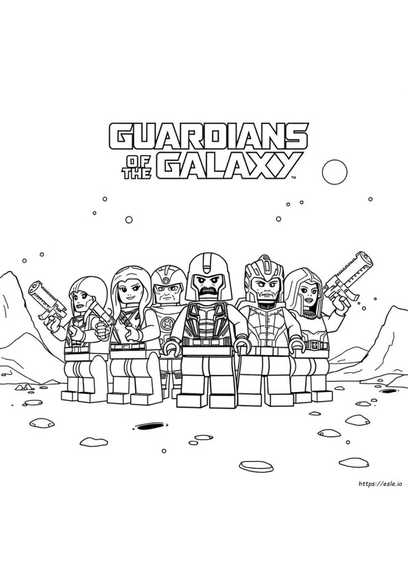 Lego Guardians Of The Galaxy Gambar Mewarnai