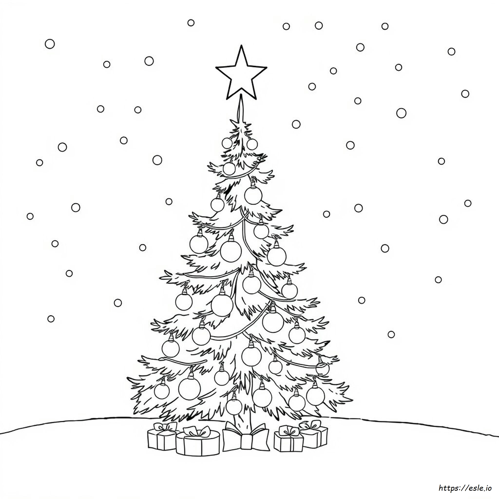 Christmas Lights Colouring Pages
