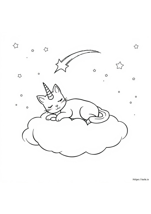 Unicorn Cat Coloring Pages Printable