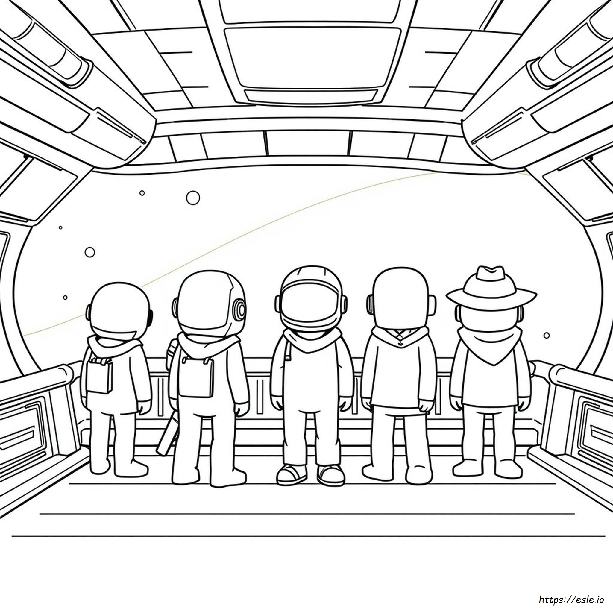Among Us Coloring Pages With Hats