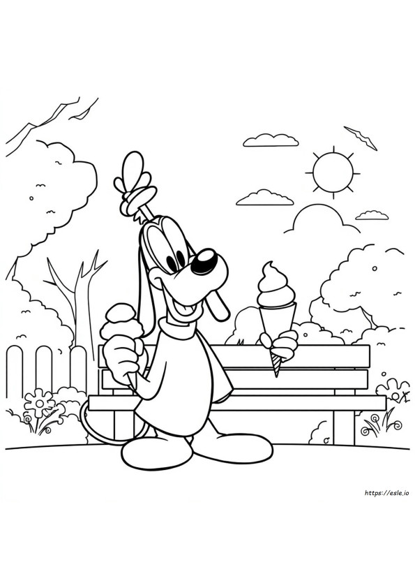Süße Goofy Ausmalbilder
