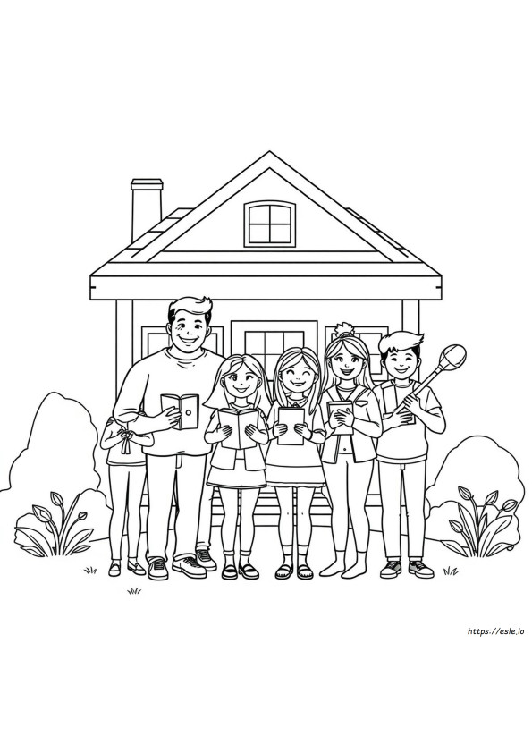 Foto Di Famiglia Da Colorare