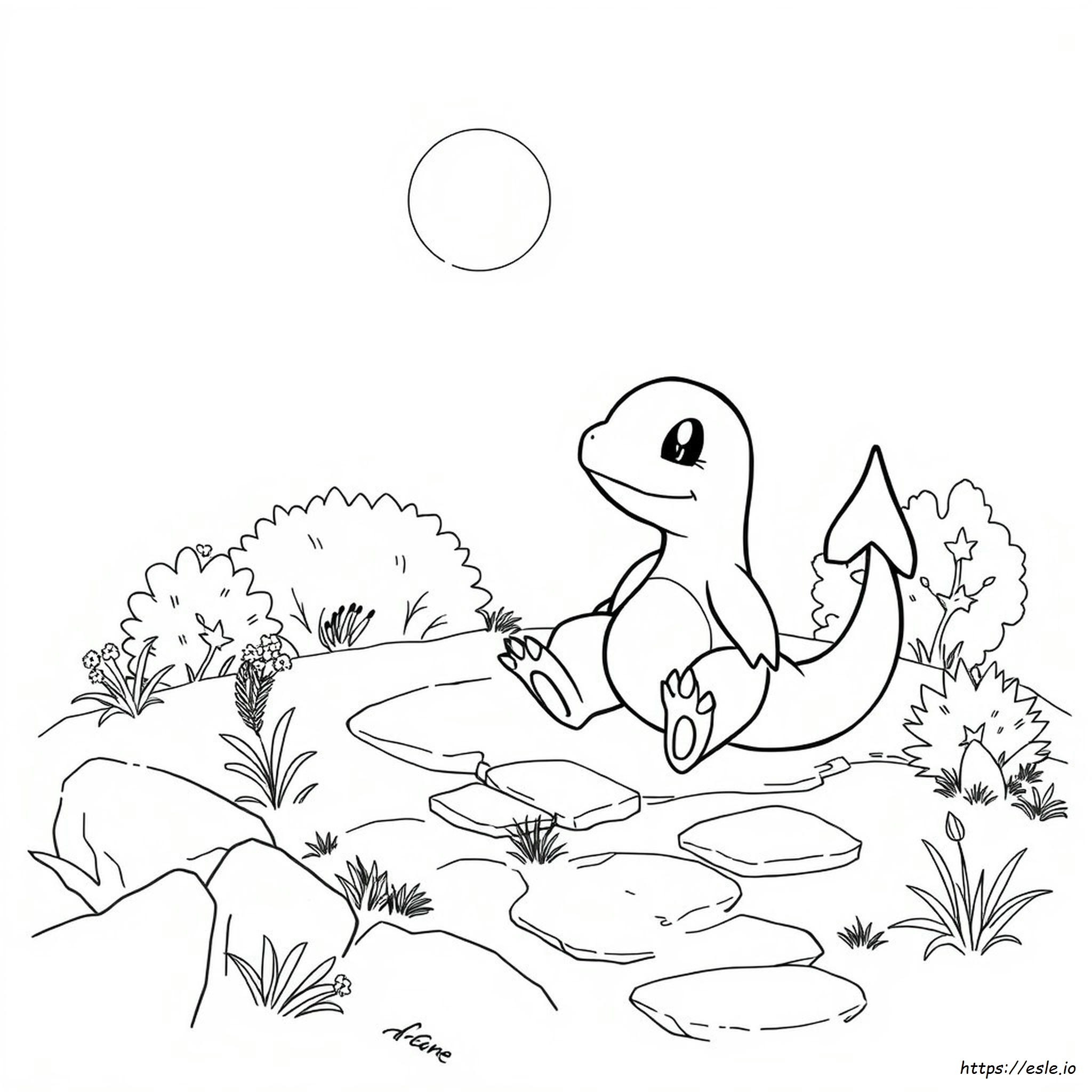 Charzard Colouring Page