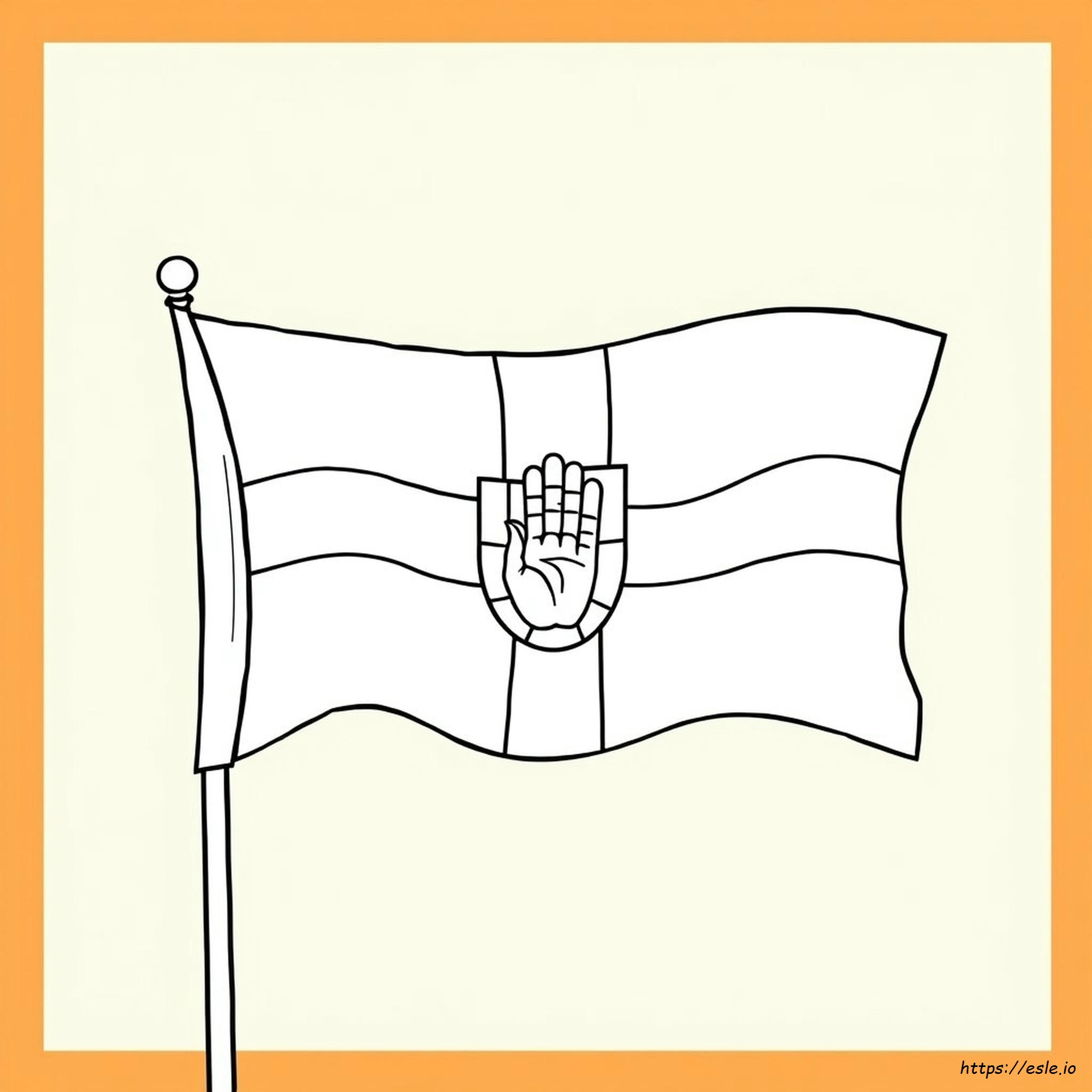 Bandiera Irlanda Del Nord Da Colorare