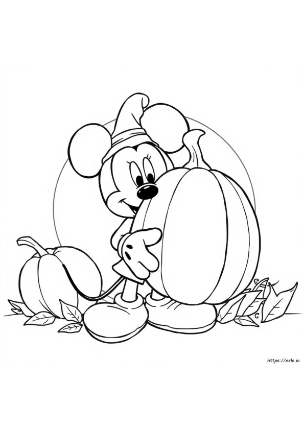 Mickey Mouse Labu Gambar Mewarnai