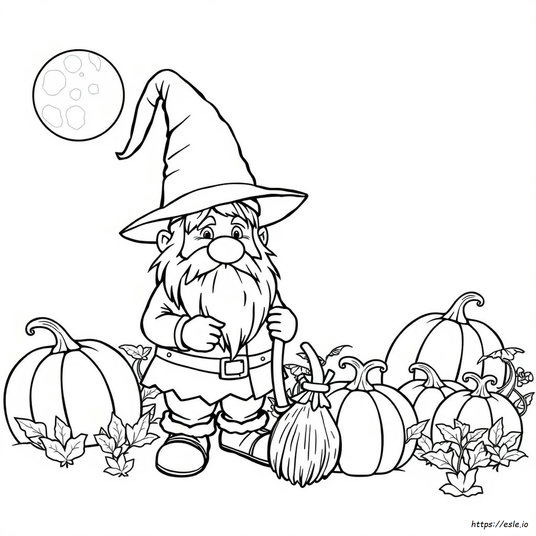 Halloween Gnome Coloring Pages