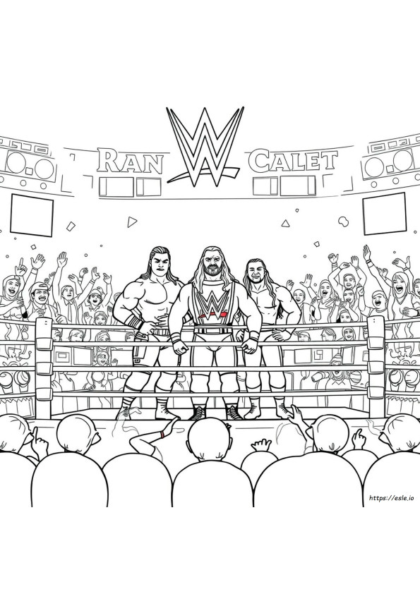Coloriage De Tous Les Catcheurs De La Wwe