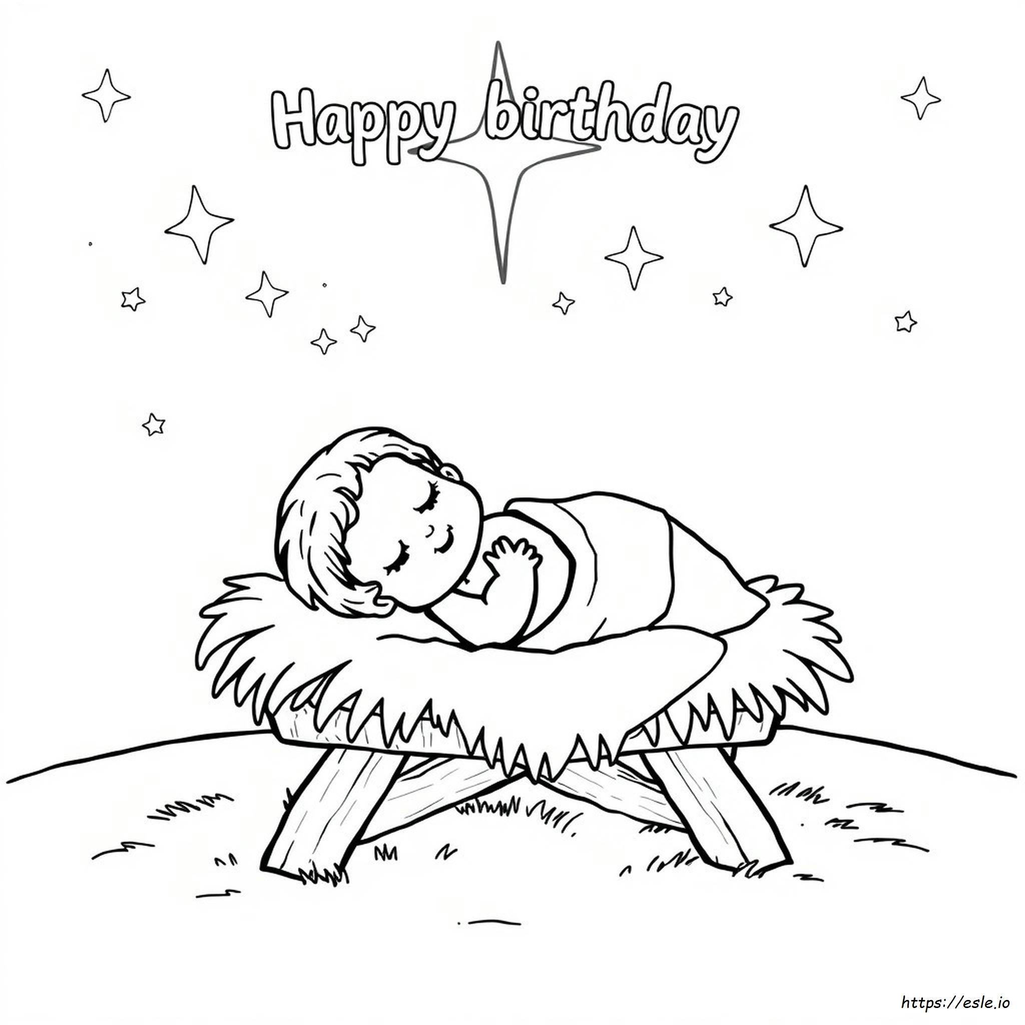 Happy Birthday Jesus Coloring Sheet