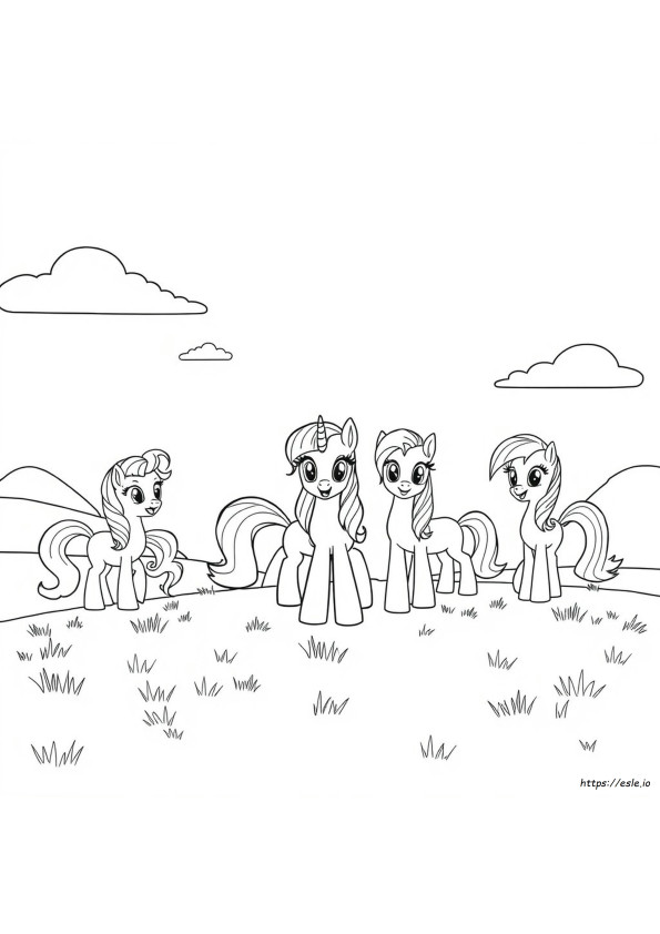 My Little Pony Disegni Da Colorare: Twilight Sparkle E Amici