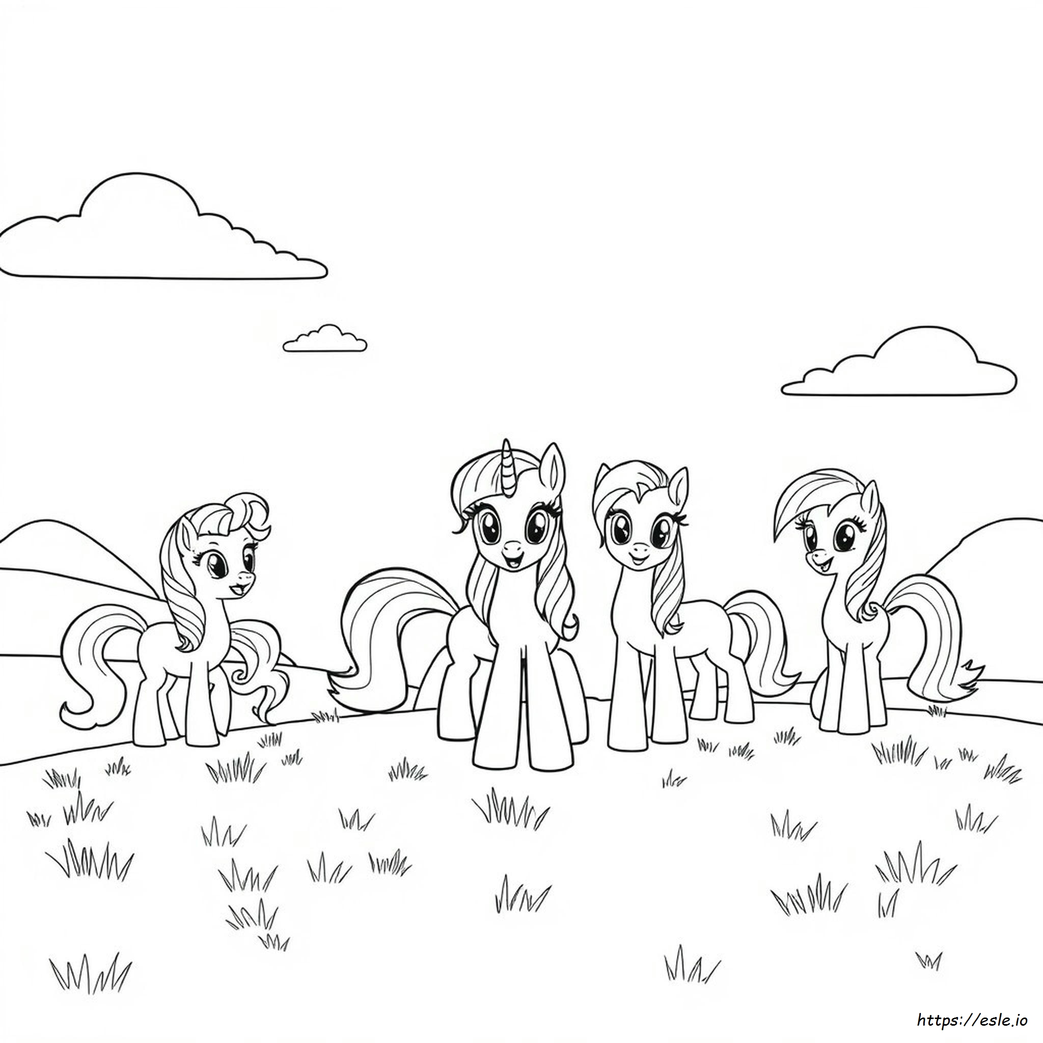 My Little Pony Coloring Pages Twilight Sparkle And Friends