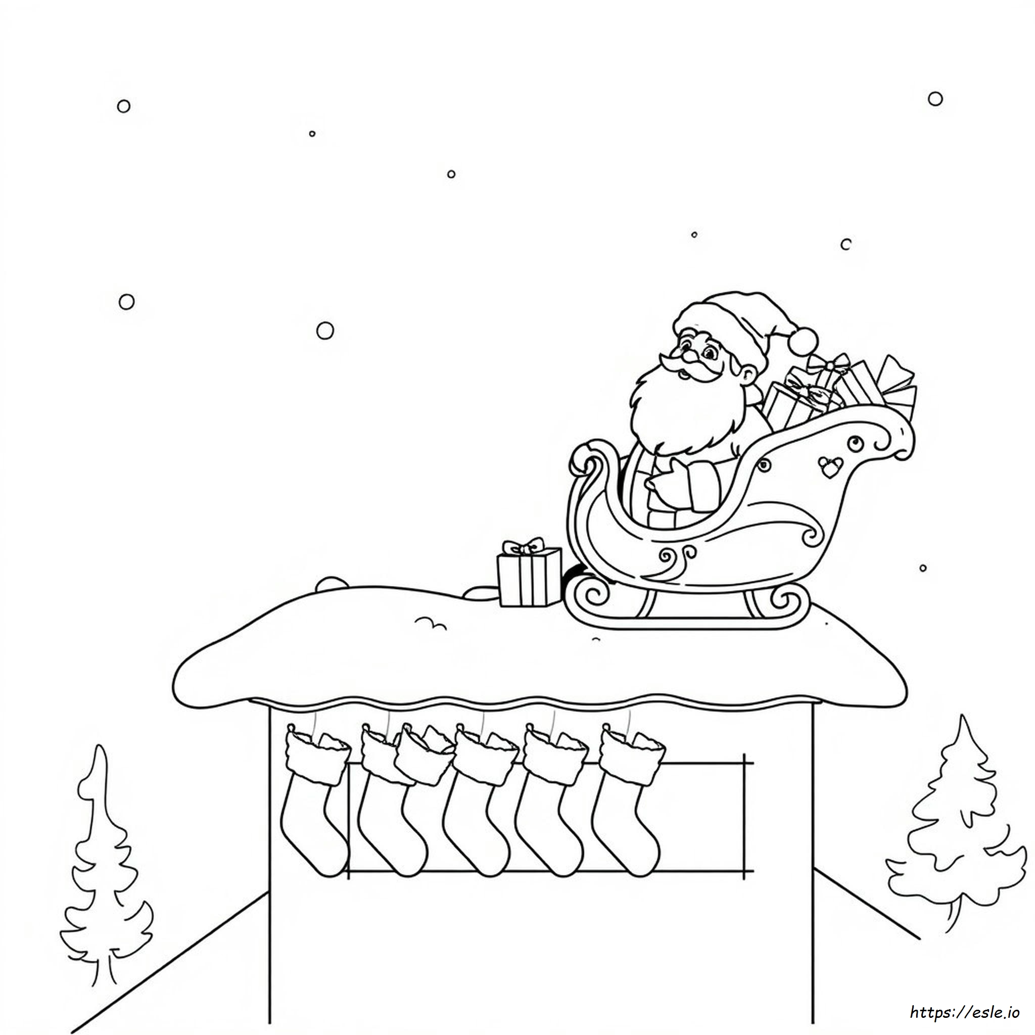 Santa Colouring Pictures