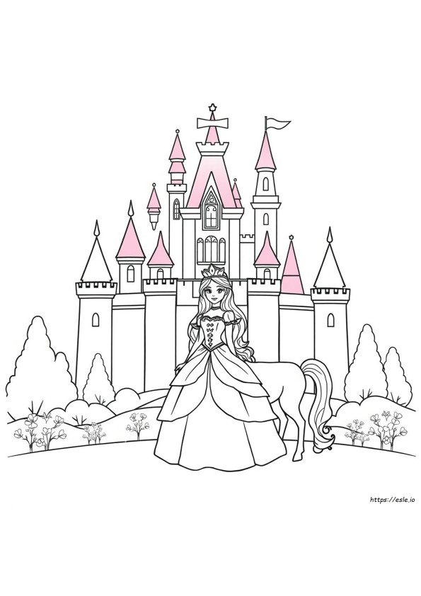 Colouring Princess Printable