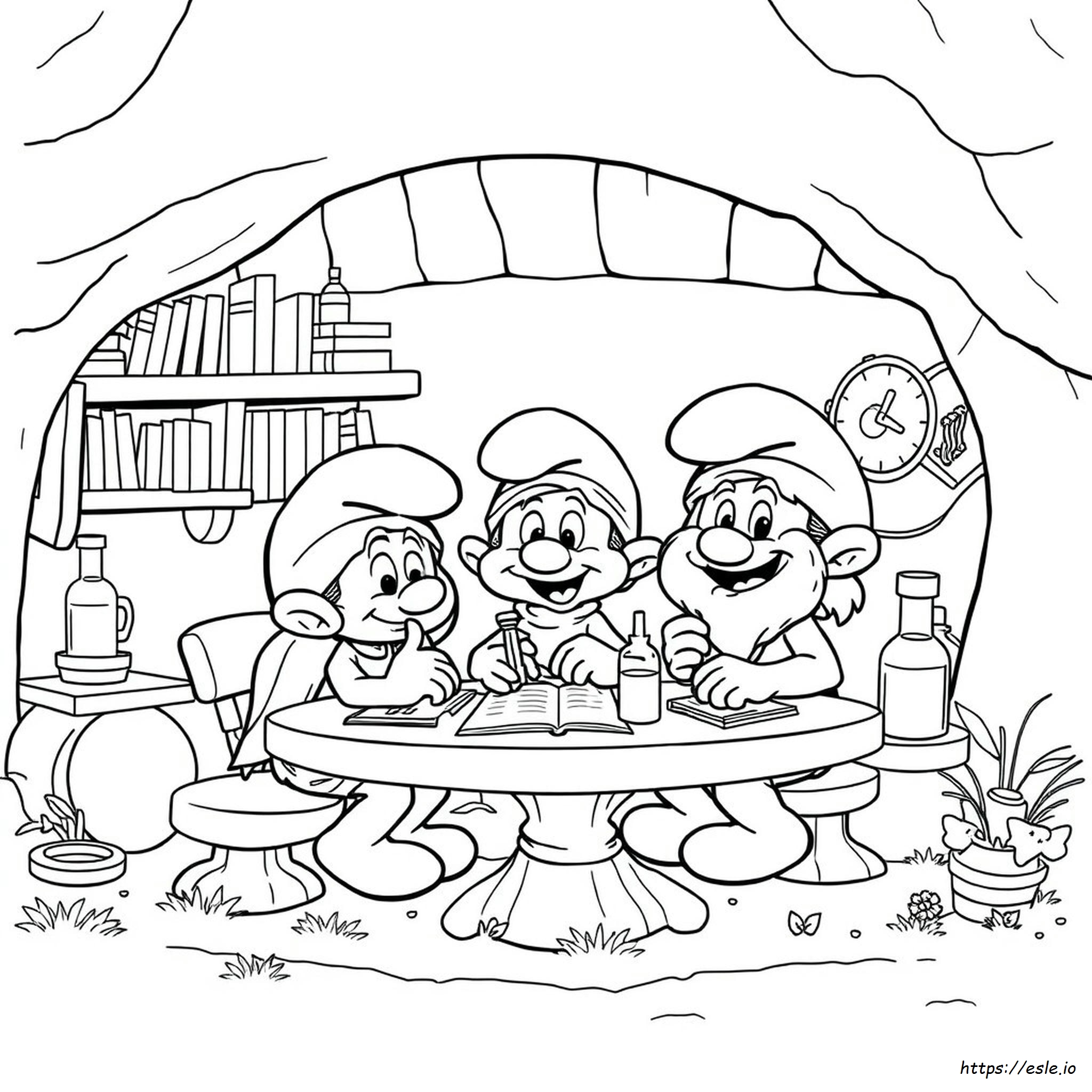 Brainy Smurf Coloring Pages