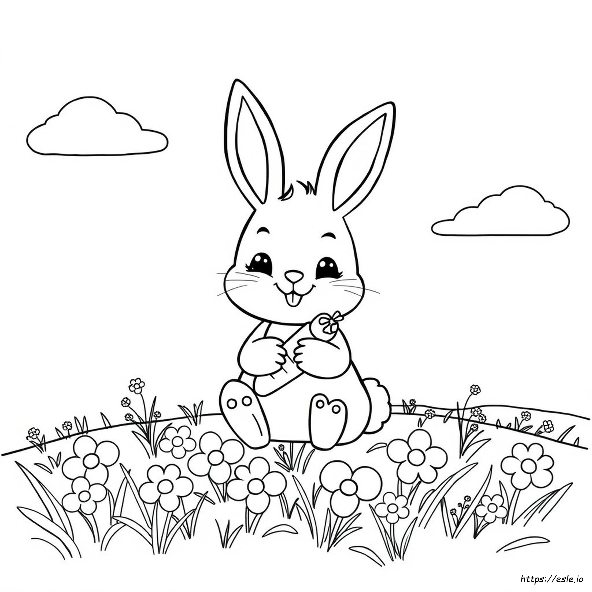 Bunny Pinterest Coloring Page Kawaii