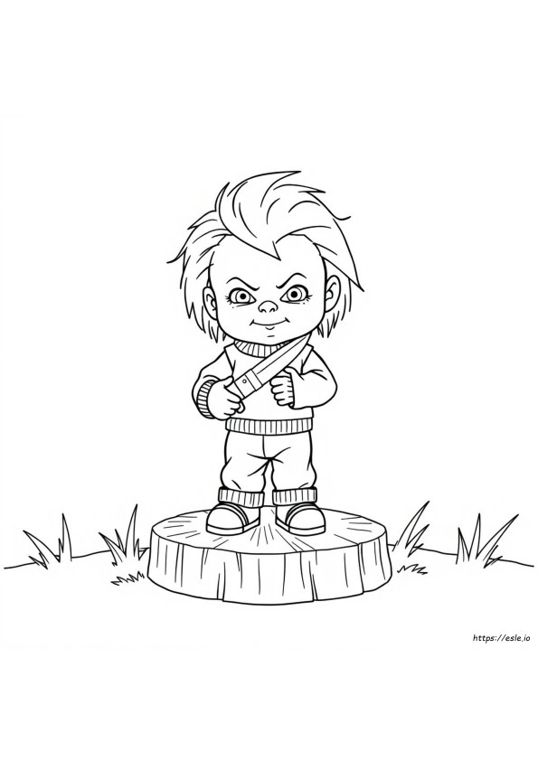 Gambar Mewarnai Chucky