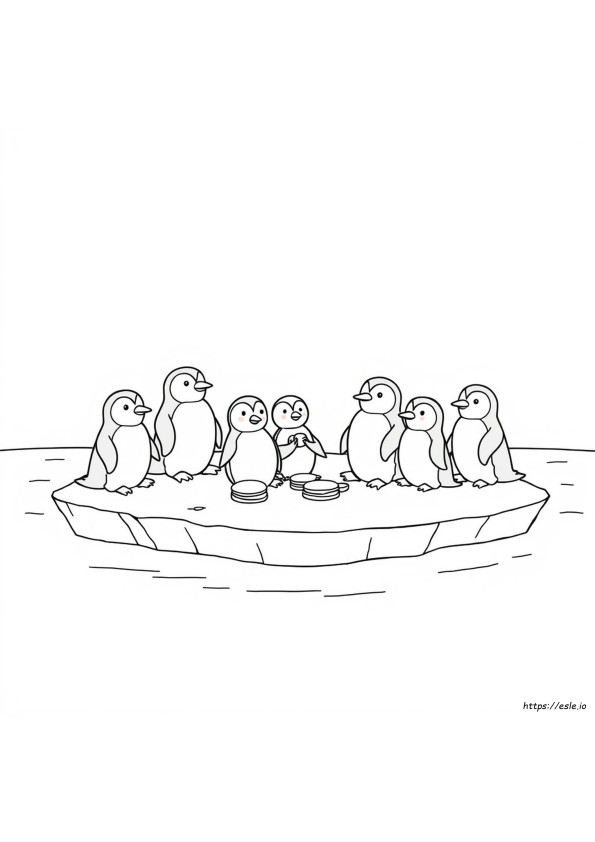 Macaroni Penguin Coloring Page