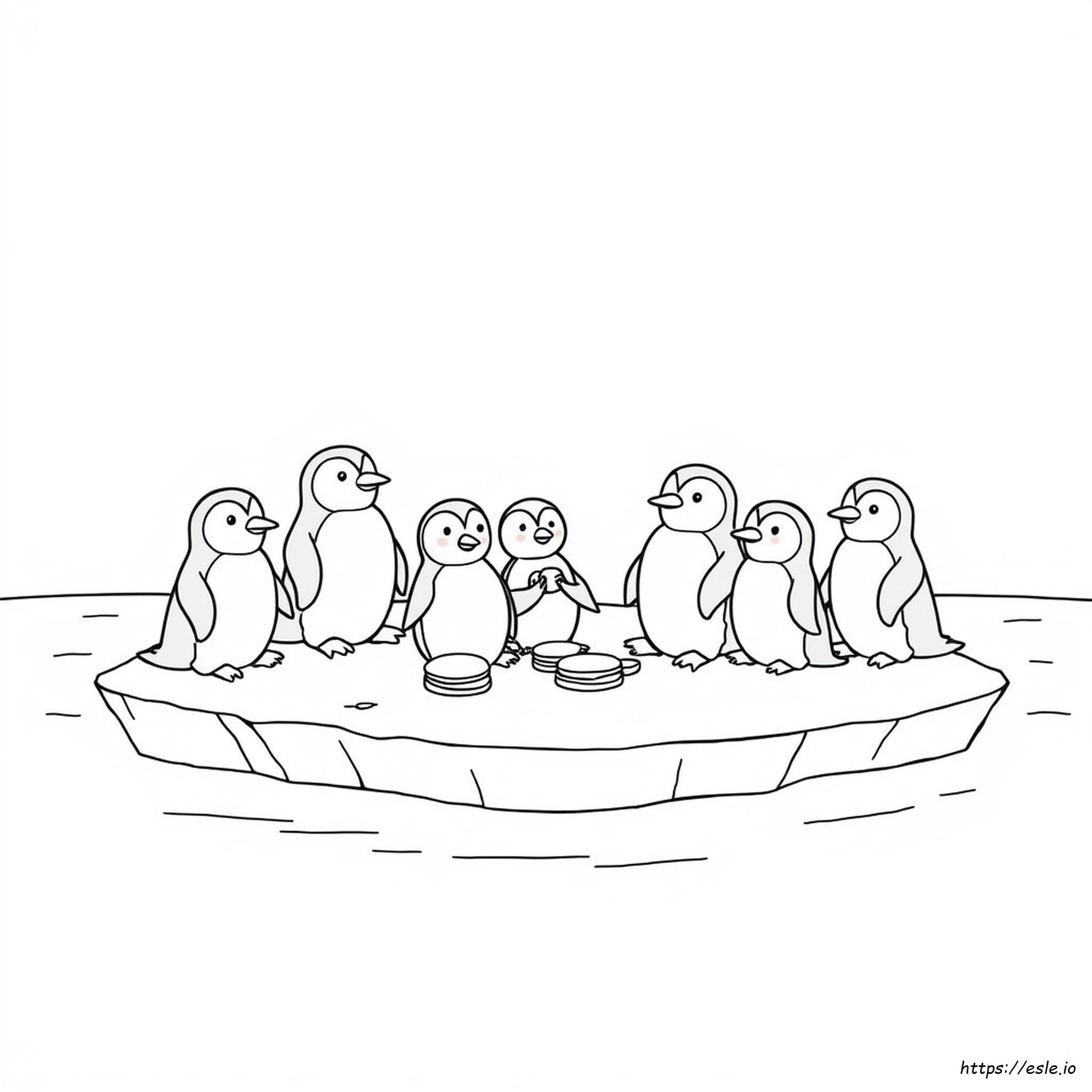 Pinguino Macaroni Da Colorare