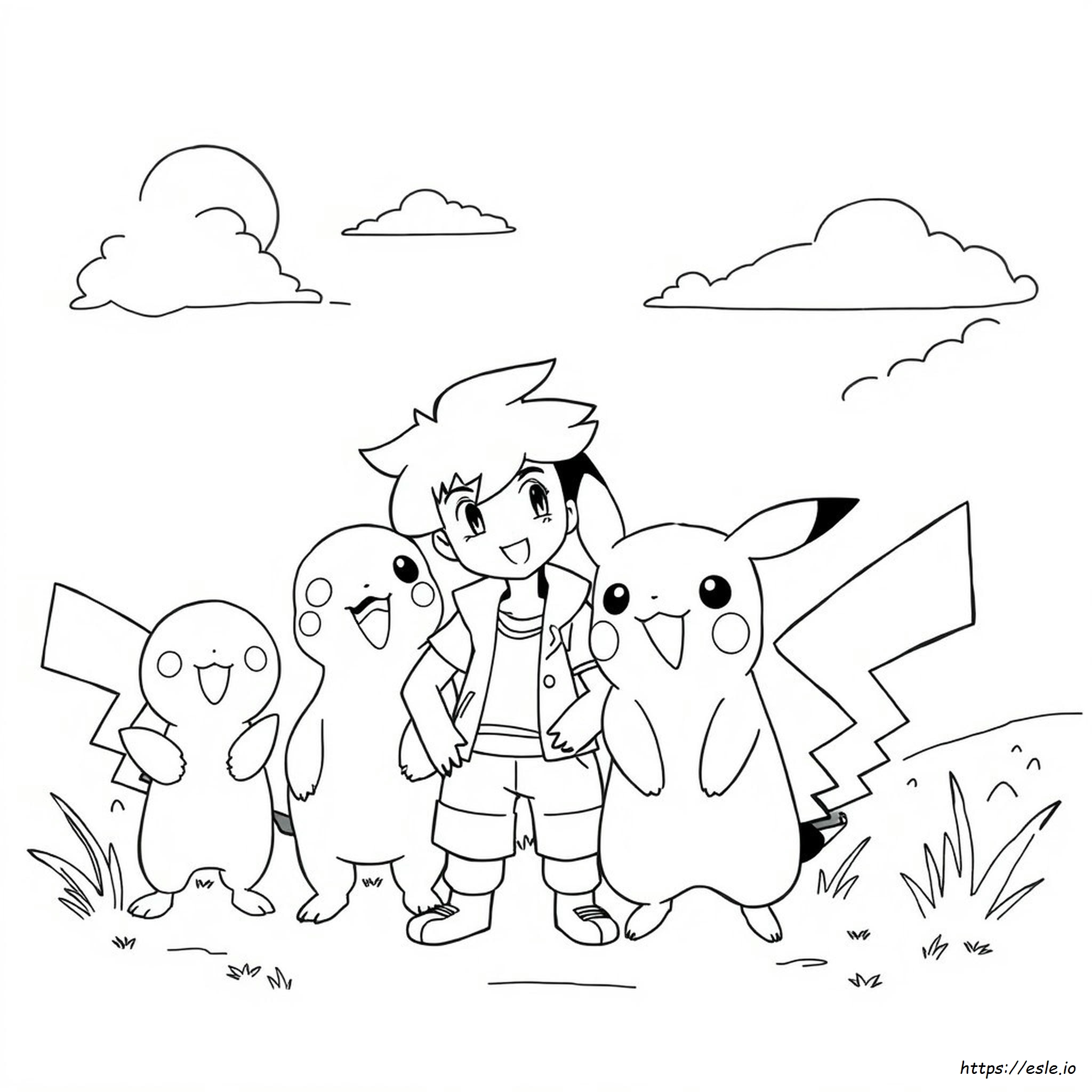 Ash Ve Arkadaşları Pokemon Boyama Sayfaları