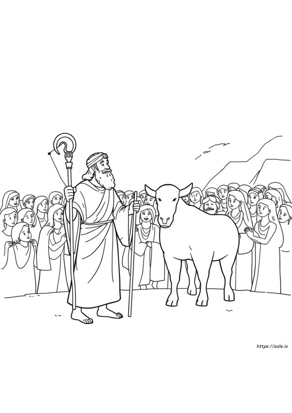 Aaron And The Golden Calf Coloring Page