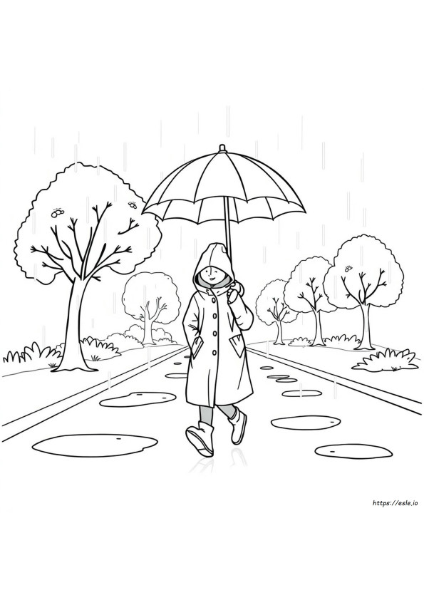 Raincoat Gambar Mewarnai