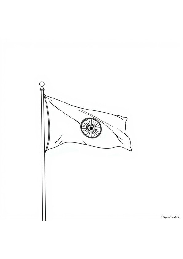 Drapelul Indiei De Colorat De Imprimat