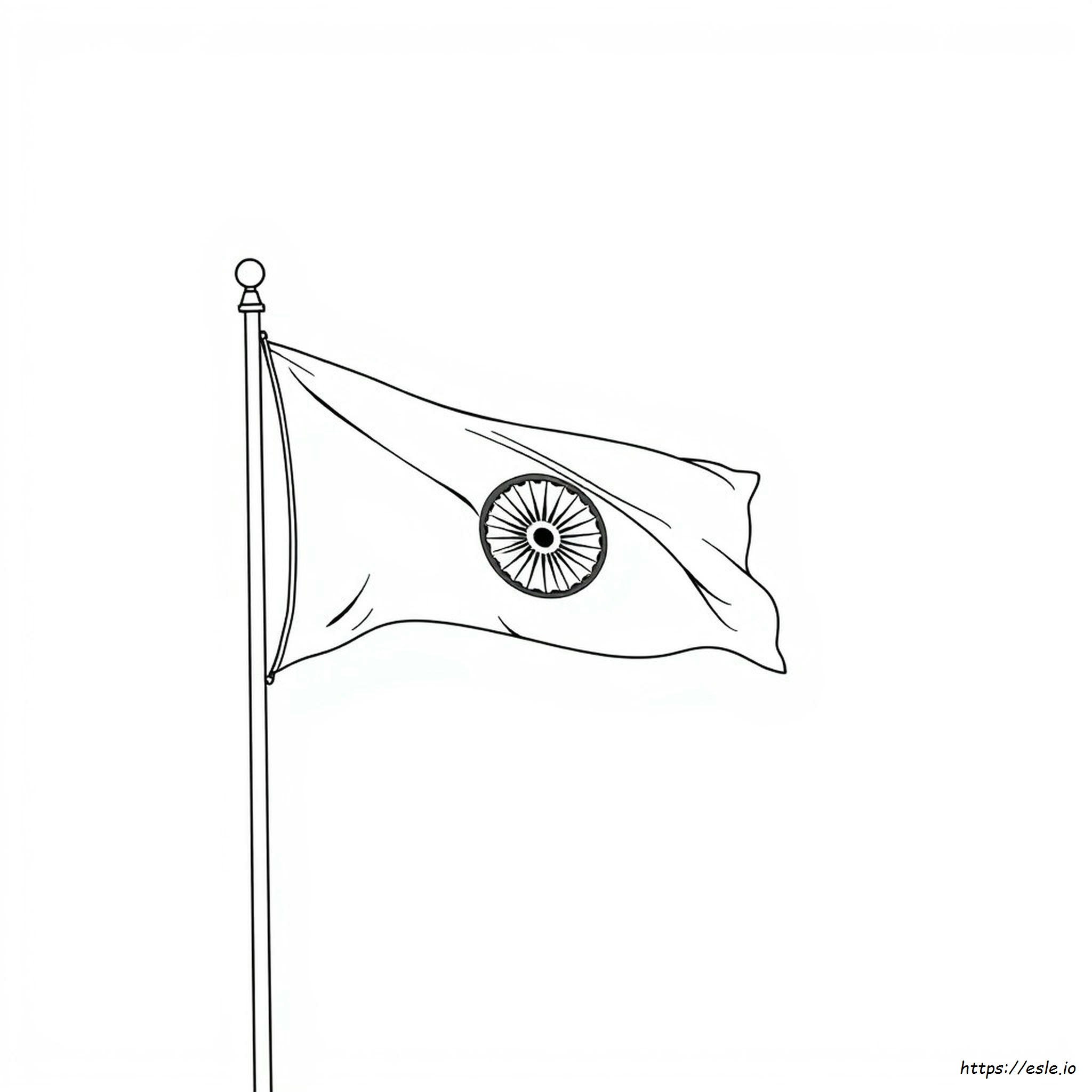 Bandiera Dell'india Da Colorare E Stampare