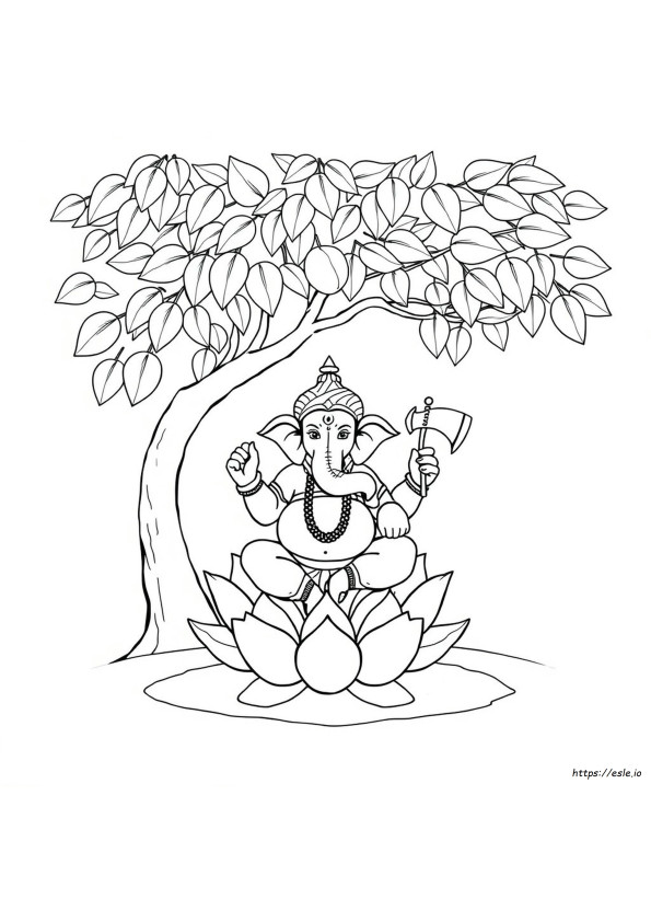Ganesha Coloring Page