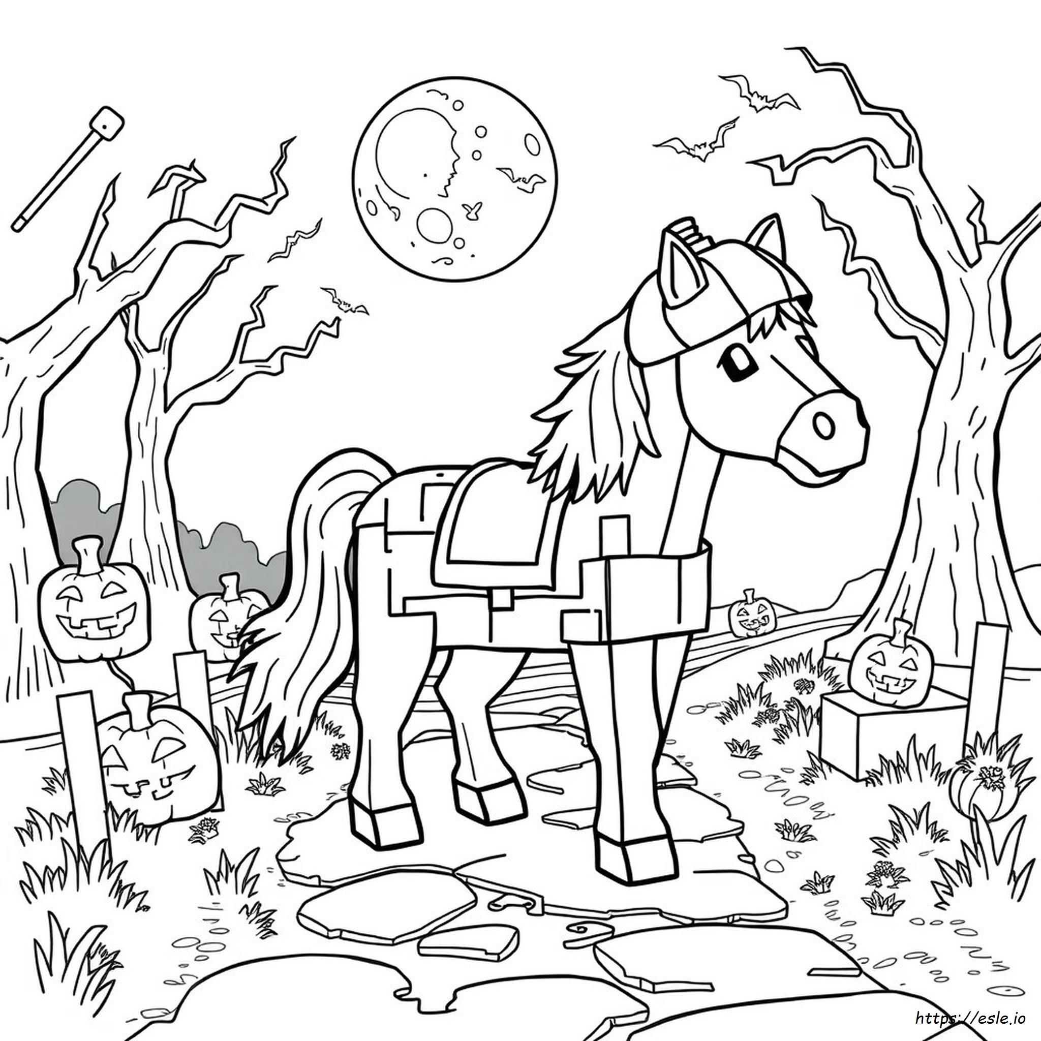 Minecraft Halloween Coloring Pages